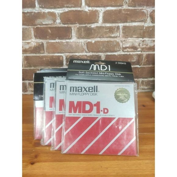 4 NEW Packages of 5 disks . Memorex Flexible Disks 5 1/4 Type B 20 disks Total - Picture 1 of 4